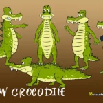 Cartoon crocodile