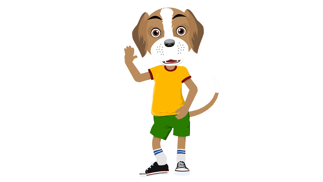 Cartoon dog LEO