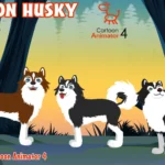 Cartoon Husky