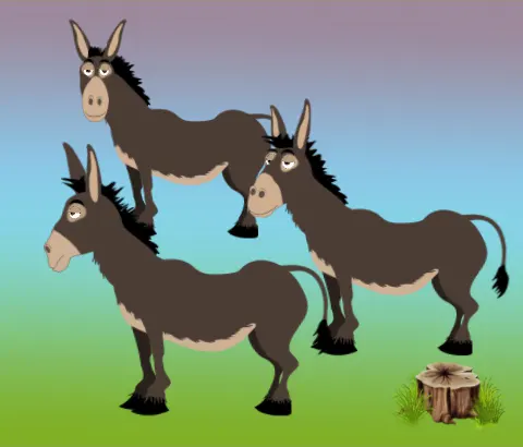  Cartoon Donkey