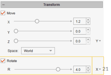 Transform > Move + Rotate