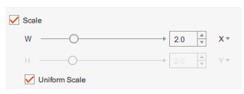 Transform > Scale