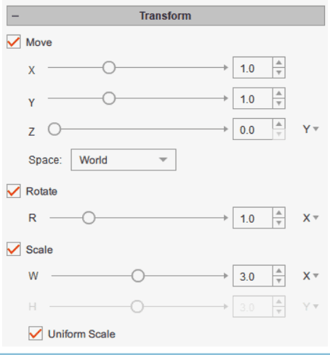 X-axis RTS